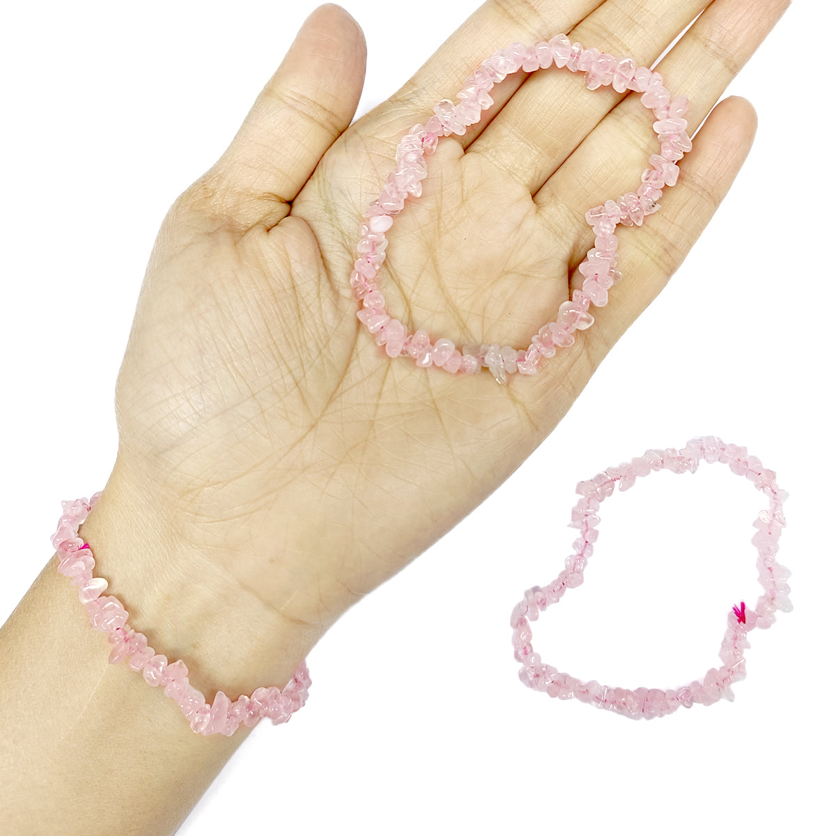 Rose Quartz Chips Bracelet