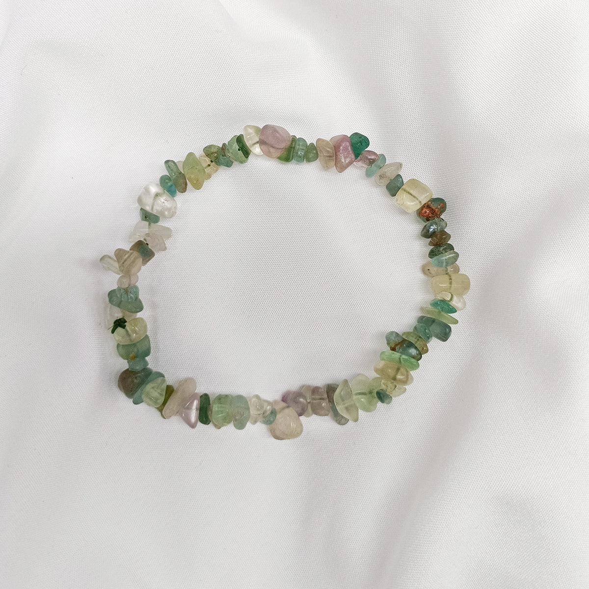 Multi Flourite Chips Bracelet