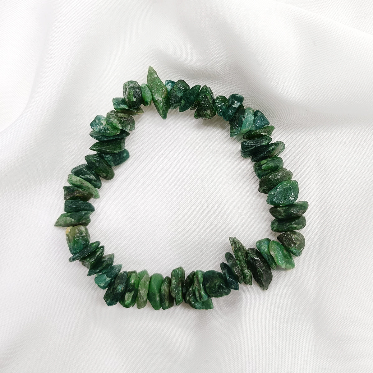 Green Jade Chips Bracelet