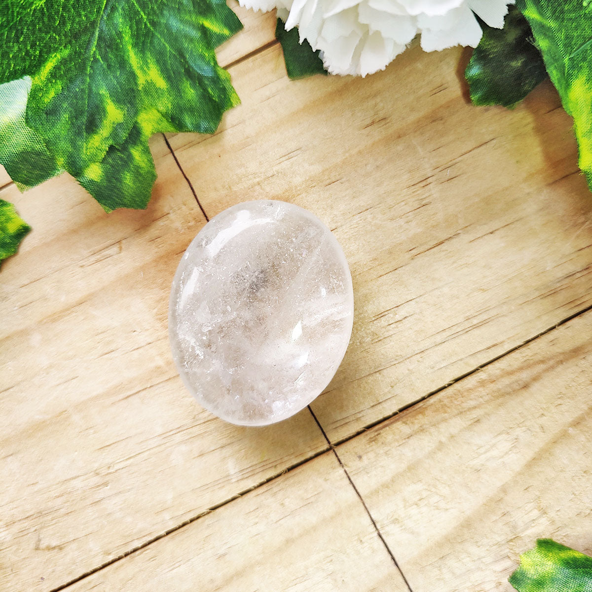 Clear Quartz Palm Stone