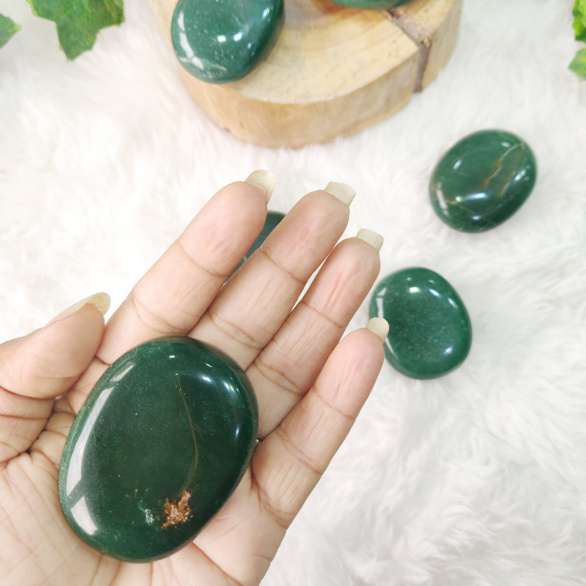 Green Jade Palm Stone