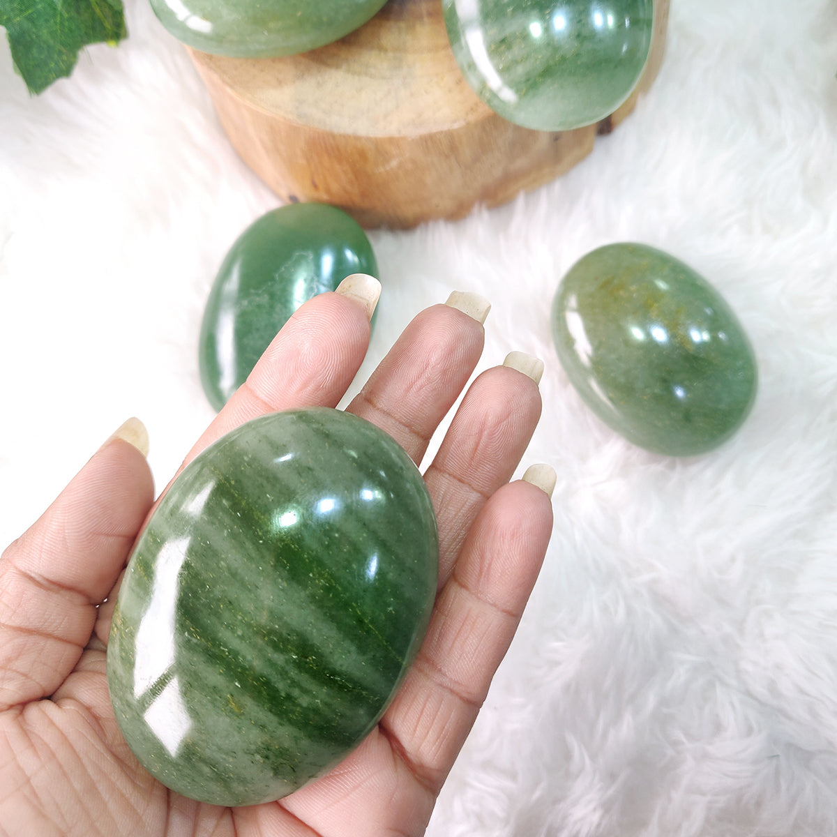 Green Aventurine Palm Stone