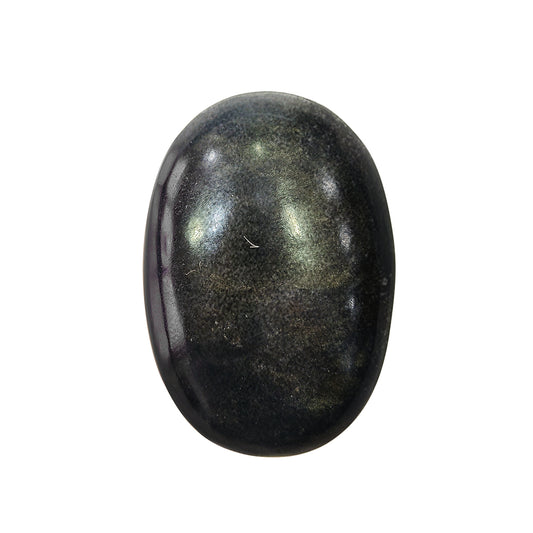 Golden Sheen Obsidian Palm Stone