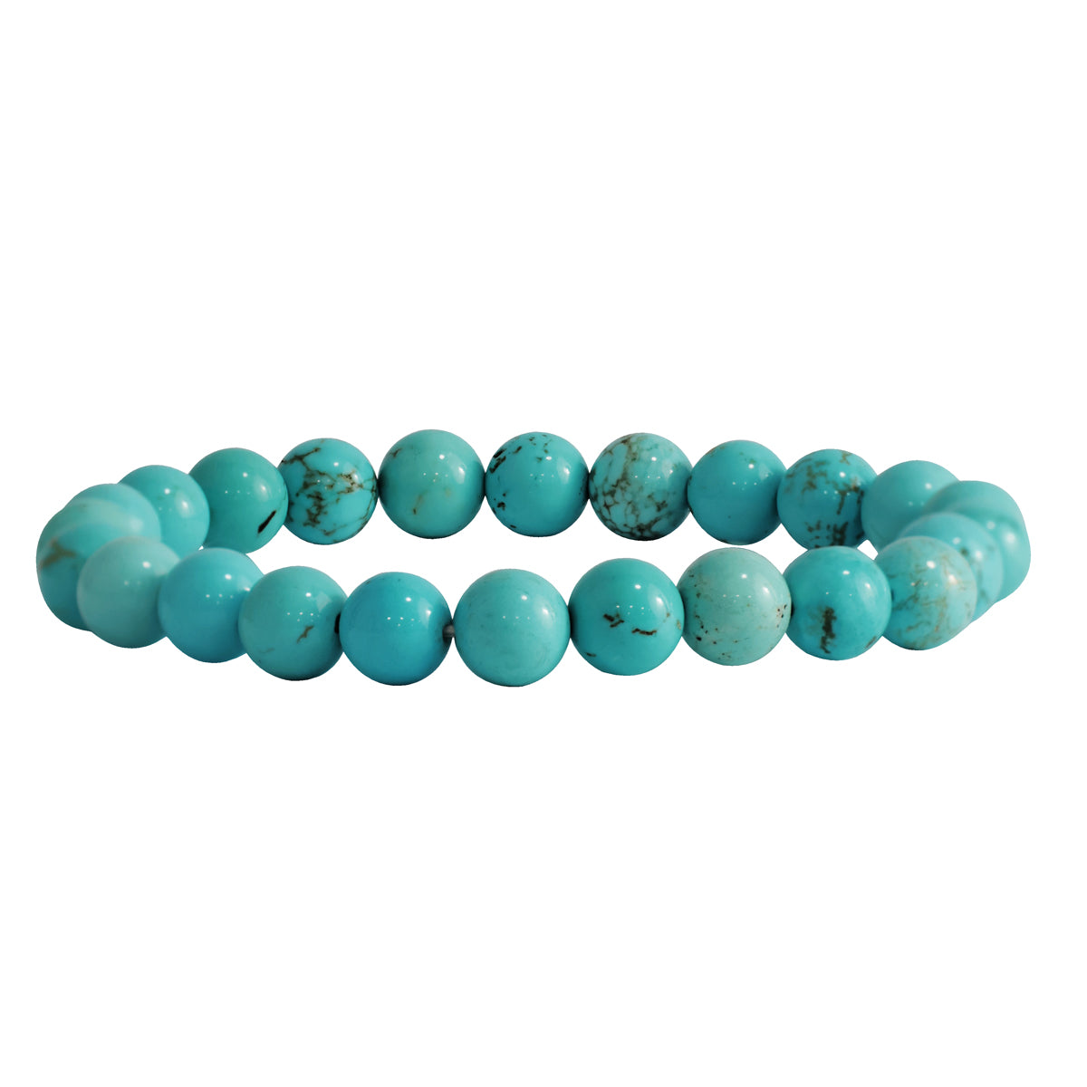 Firoza Turquoise Round Beads Bracelet