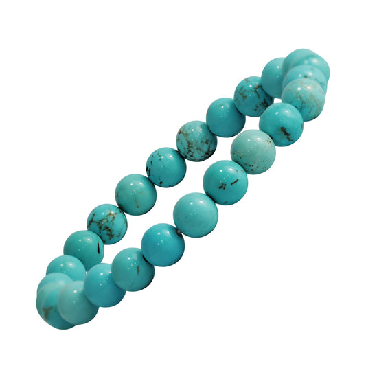 Firoza Turquoise Round Beads Bracelet