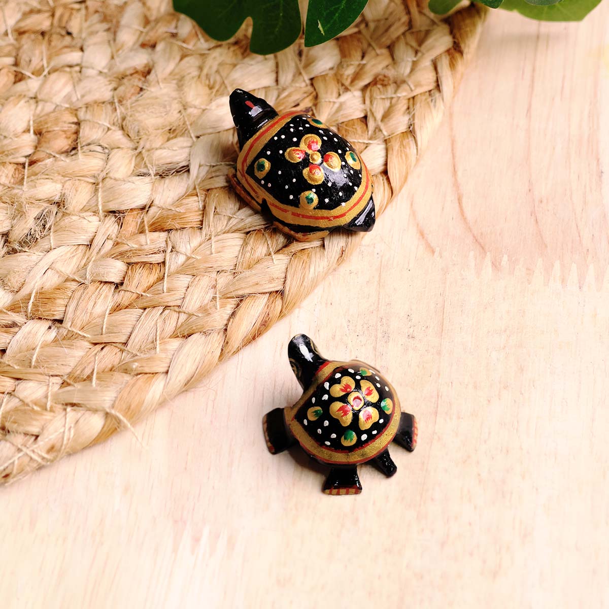 Black Tourmaline Mini Tortoise (Painted)