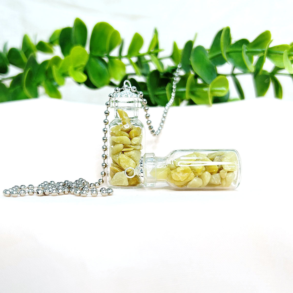 Yellow Aventurine Chips Bottle Pendant