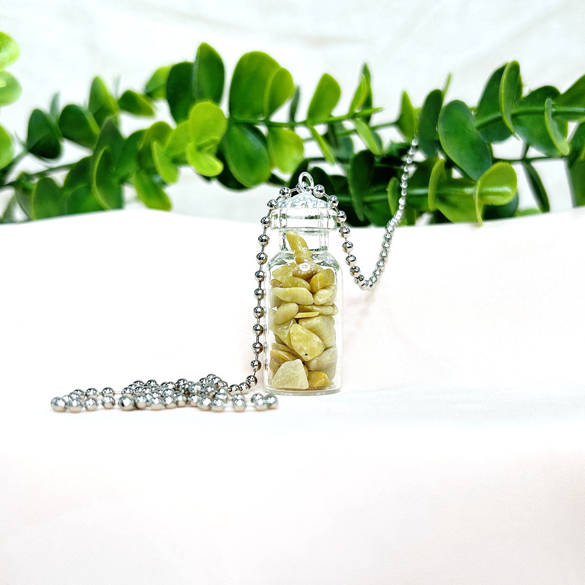 Yellow Aventurine Chips Bottle Pendant