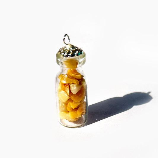 Yellow Aventurine Chips Bottle Pendant