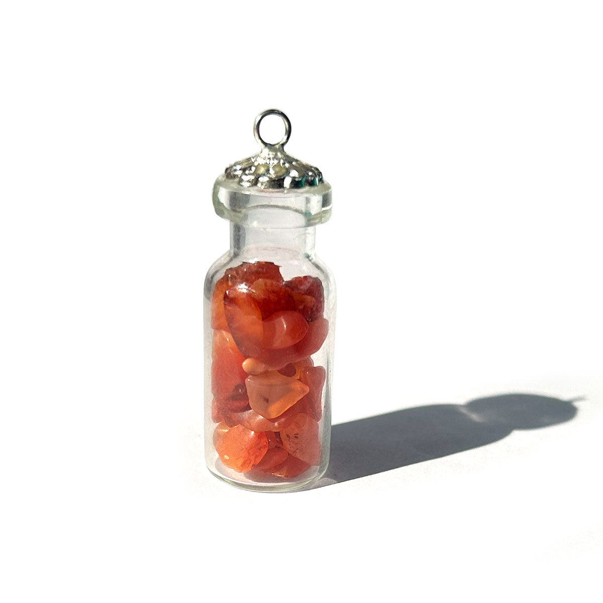 Red Carnelian Chips Bottle Pendant