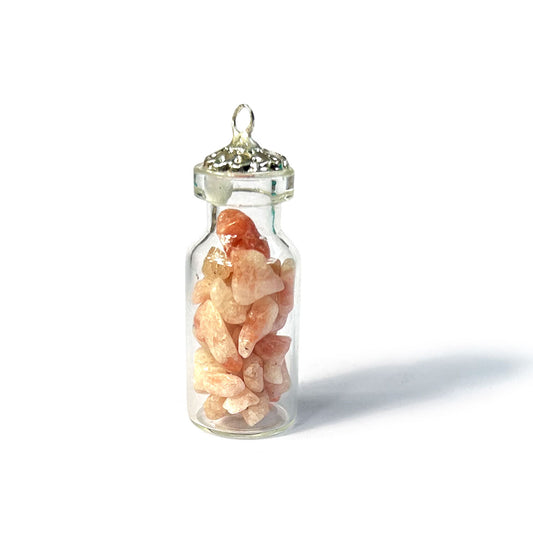 Sunstone Chips Bottle Pendant