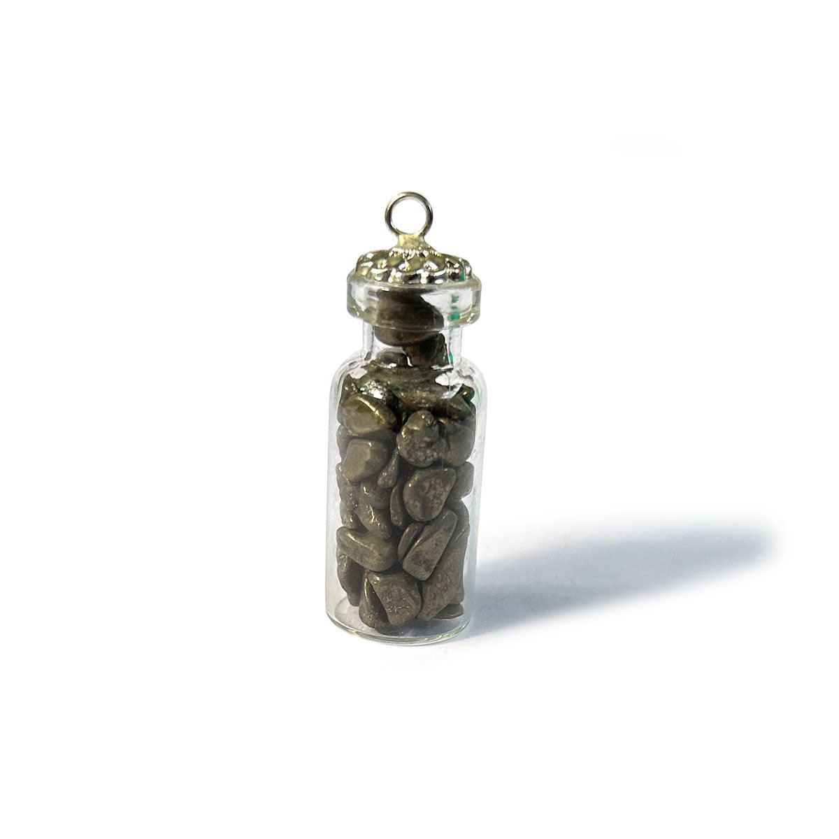 Pyrite Chips Bottle Pendant