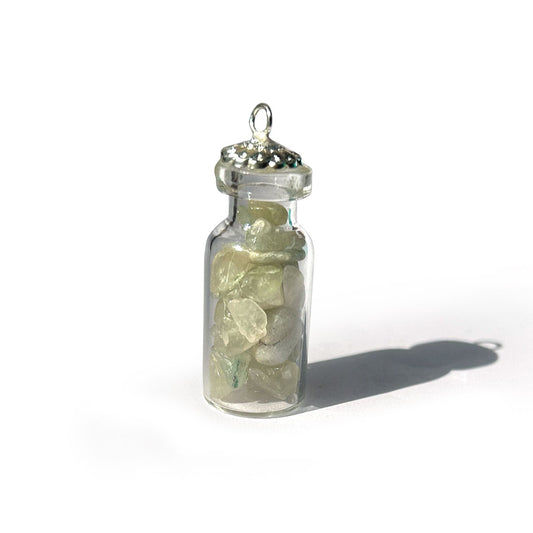 Green Aventurine Chips Bottle Pendant