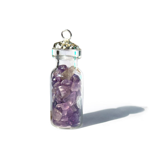 Amethyst Chips Bottle Pendant