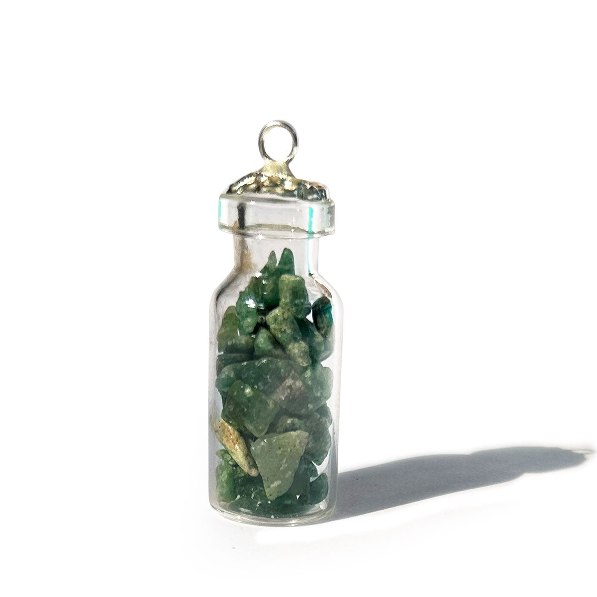 Green Jade Chips Bottle Pendant