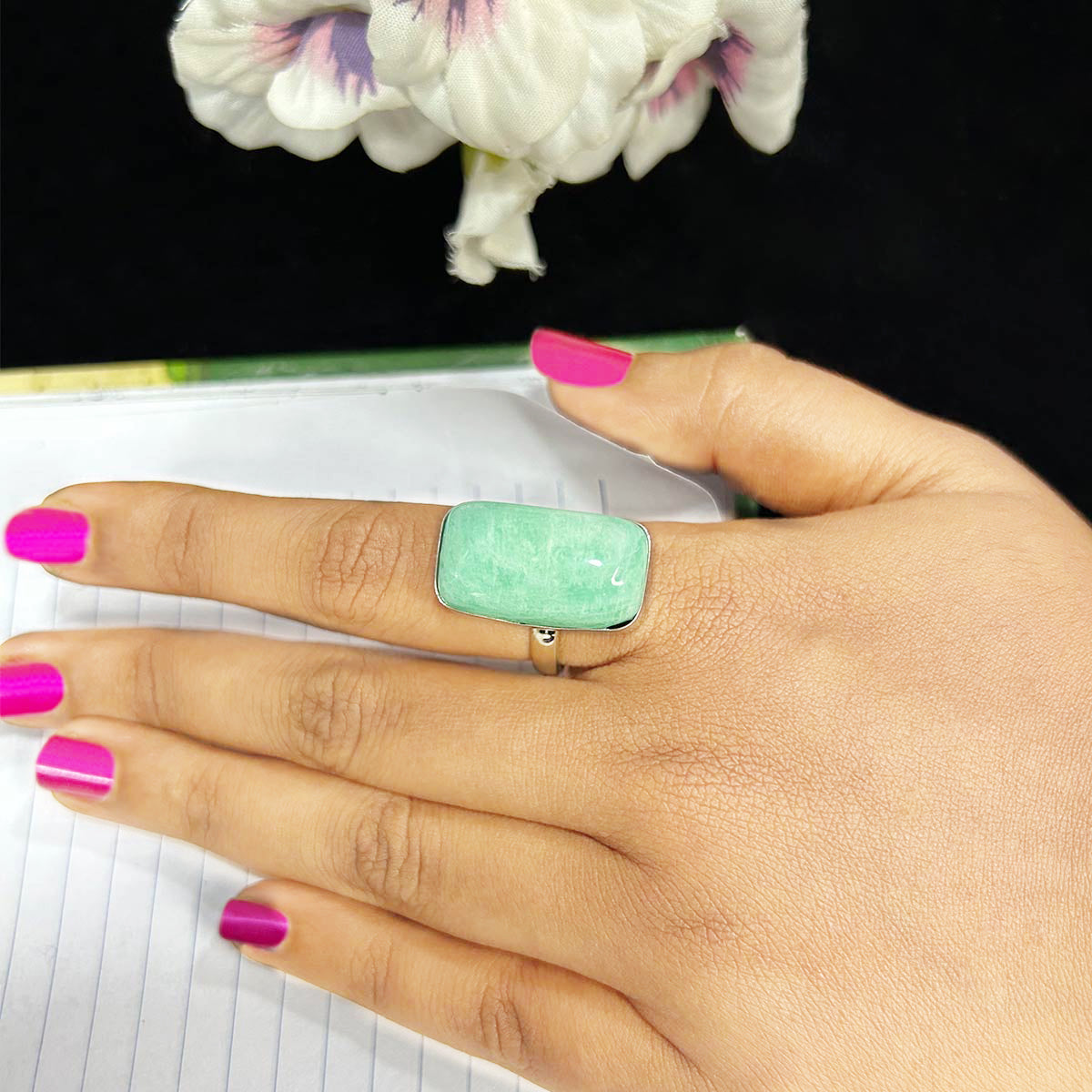 Amazonite Stone Ring