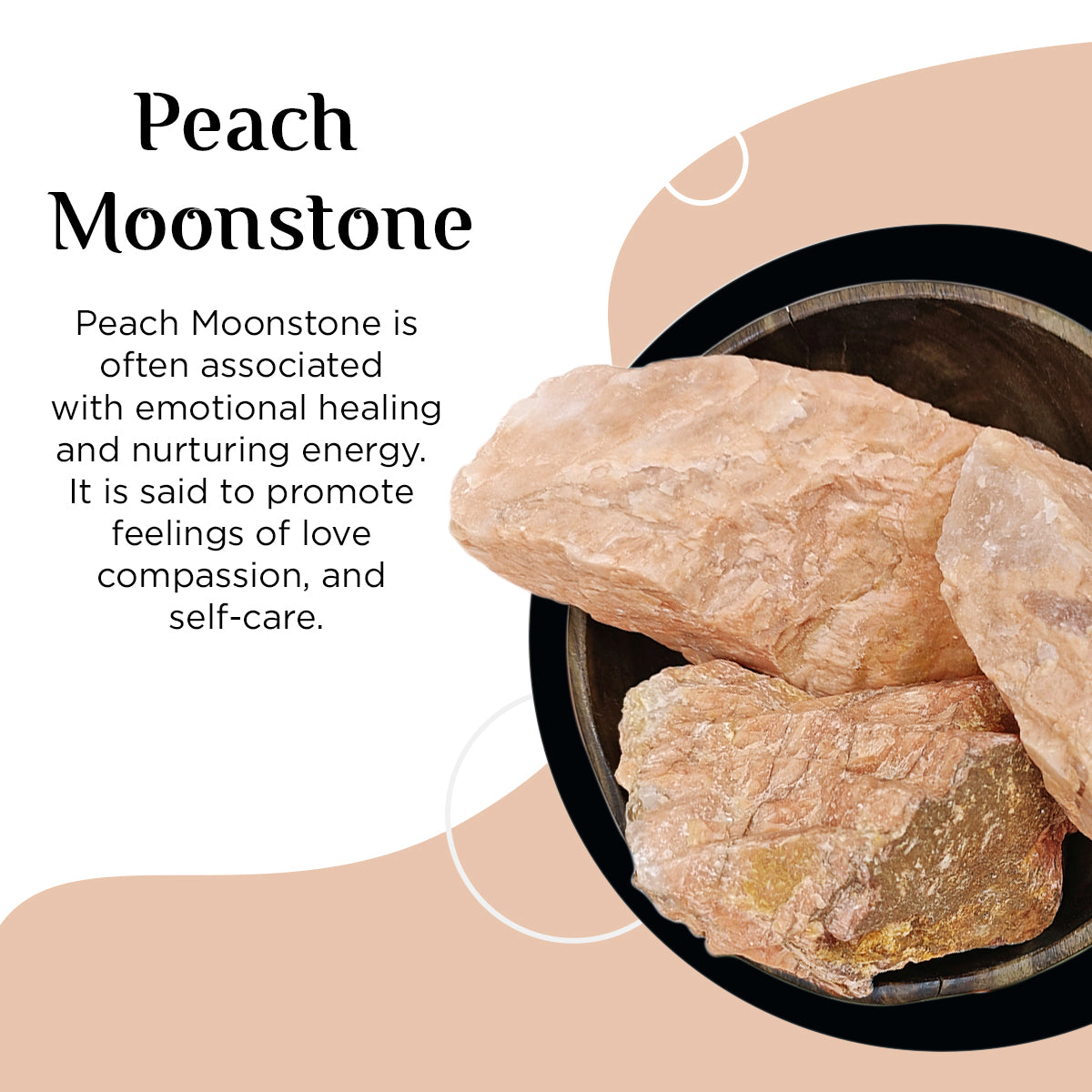 Peach Moonstone Rough  Raw Stone