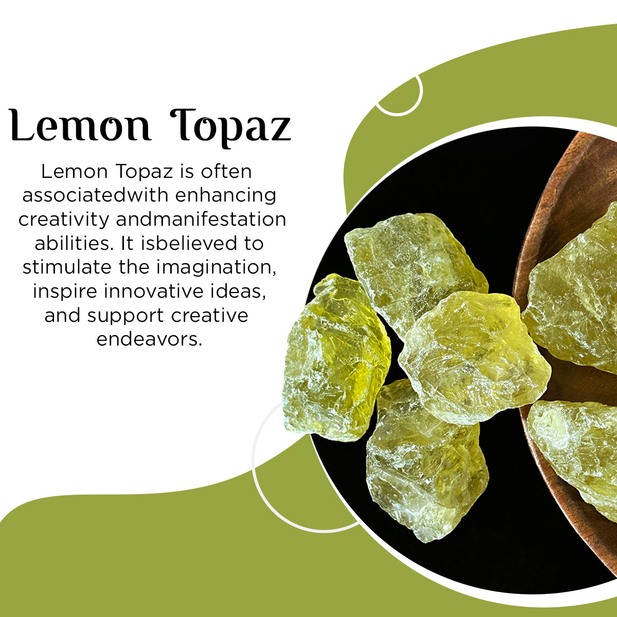 Lemon Topas Rough Raw Stone