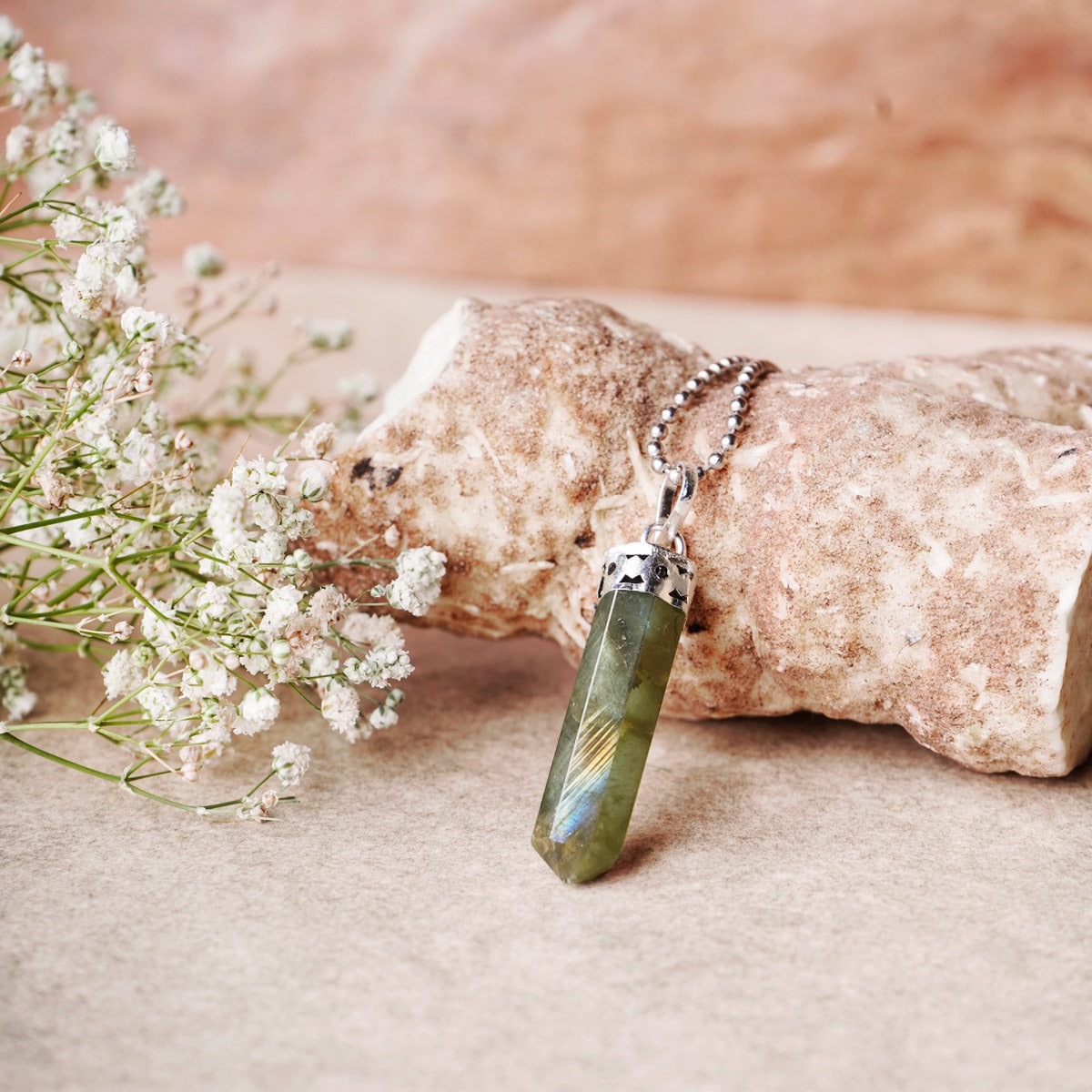 Labradorite Pencil Pendant