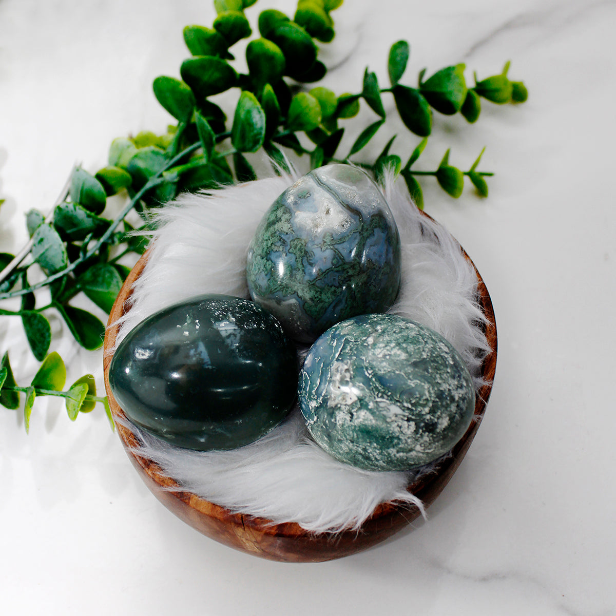 Moss Agate Egg