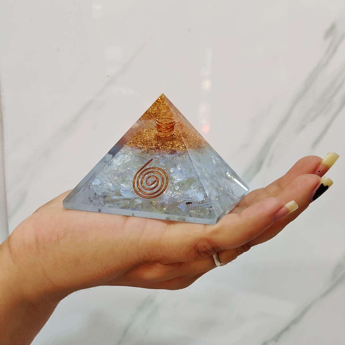 Opalite Orgone Pyramid