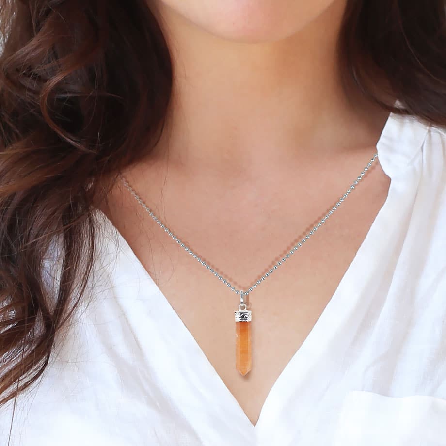 Red Aventurine Pencil Pendant