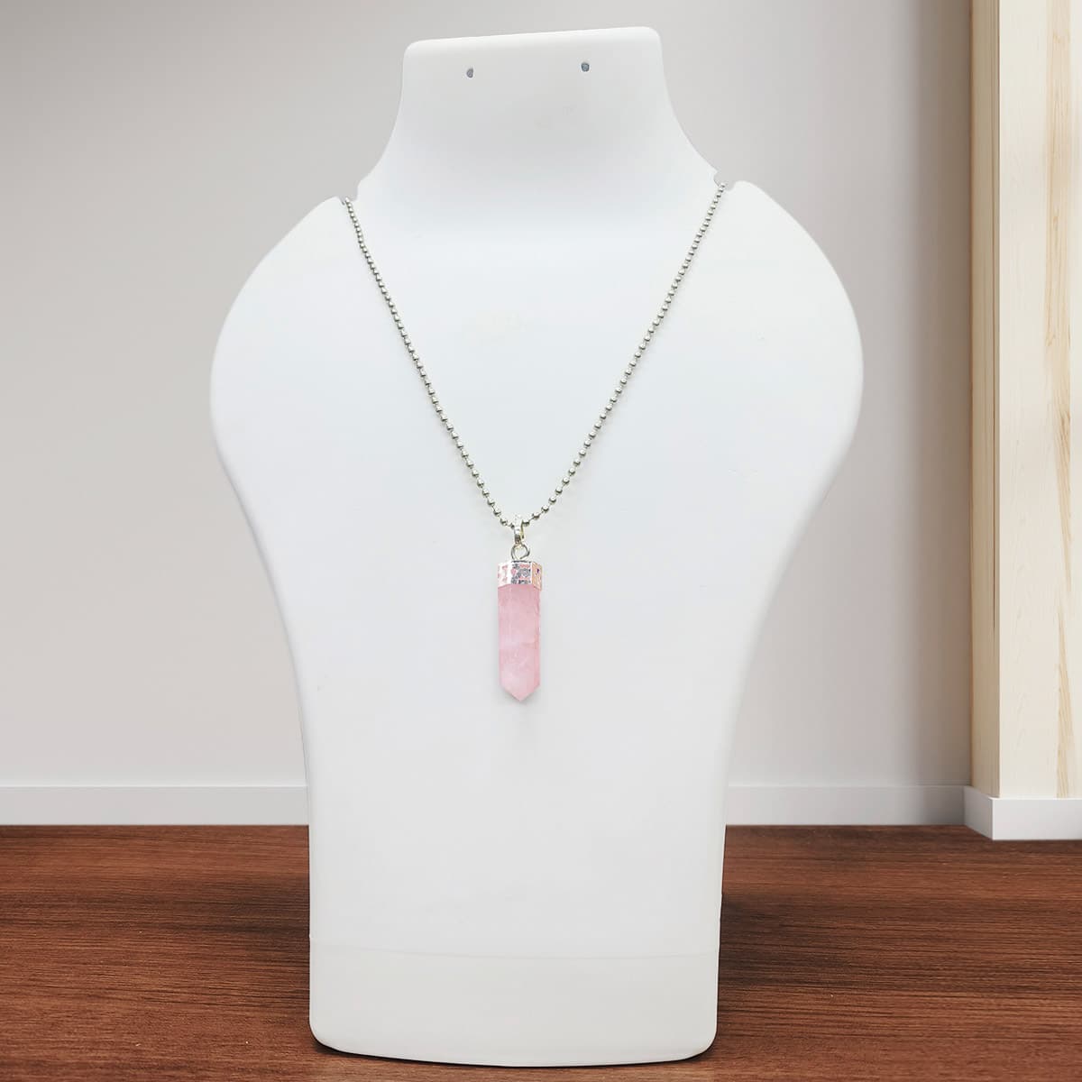 Rose Quartz Pencil Pendant