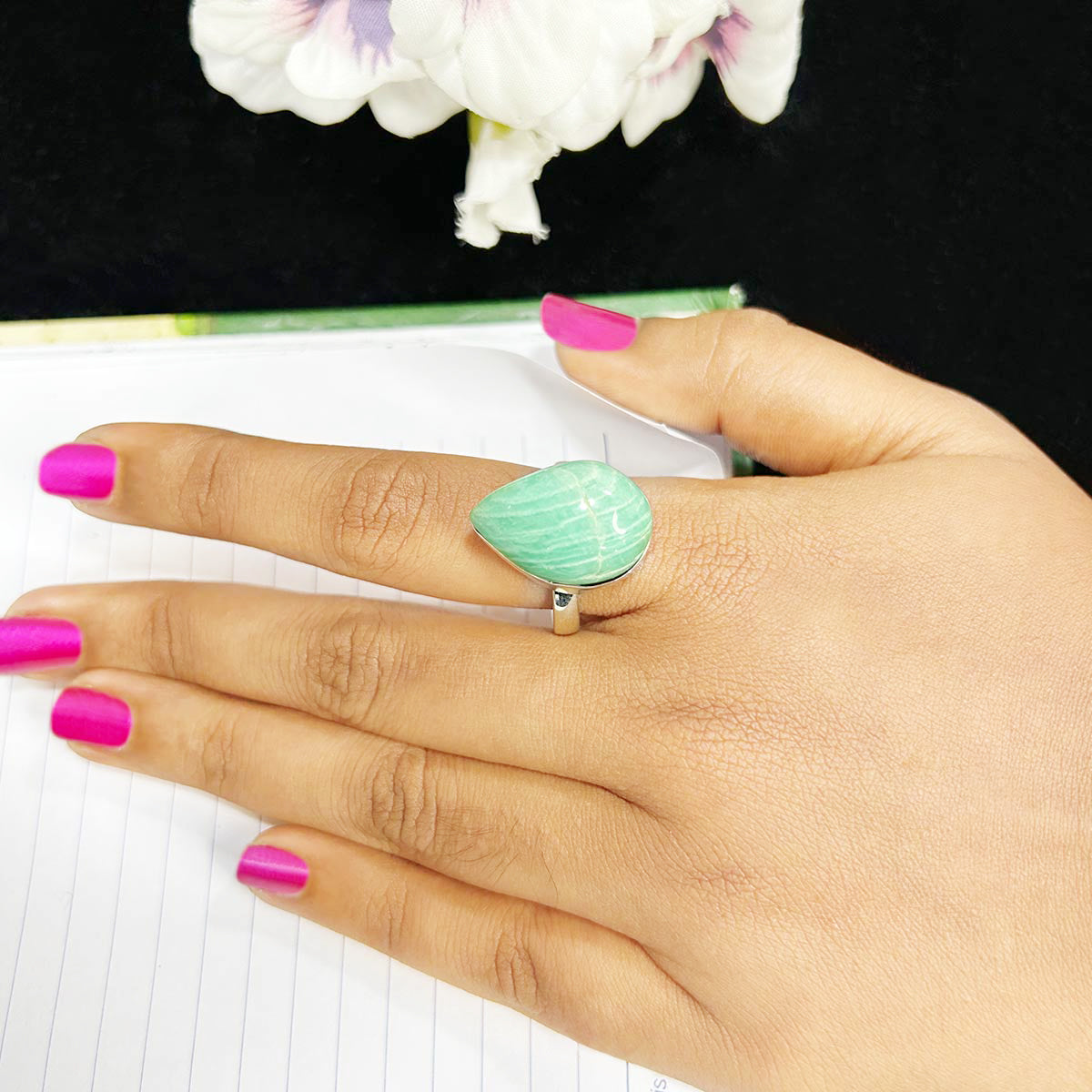 Amazonite Stone Ring