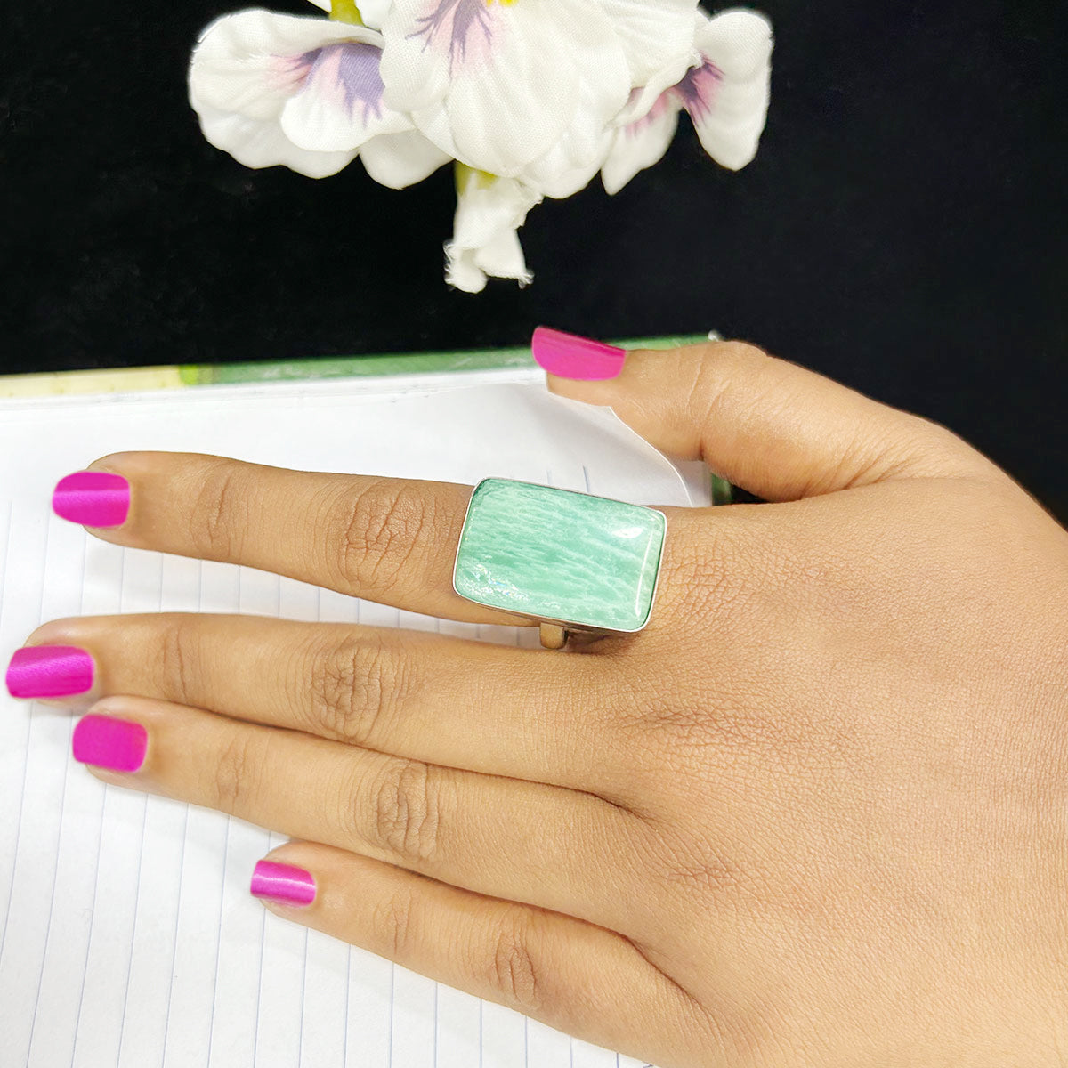 Amazonite Stone Ring