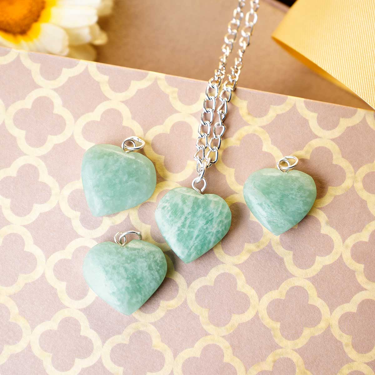 Amazonite Heart Pendant