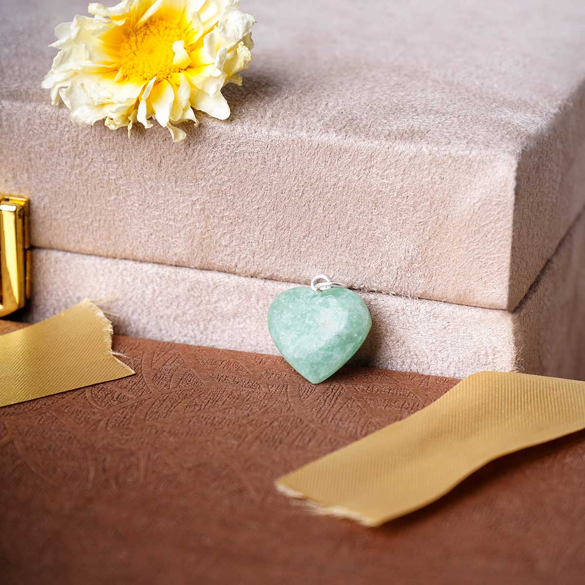 Amazonite Heart Pendant