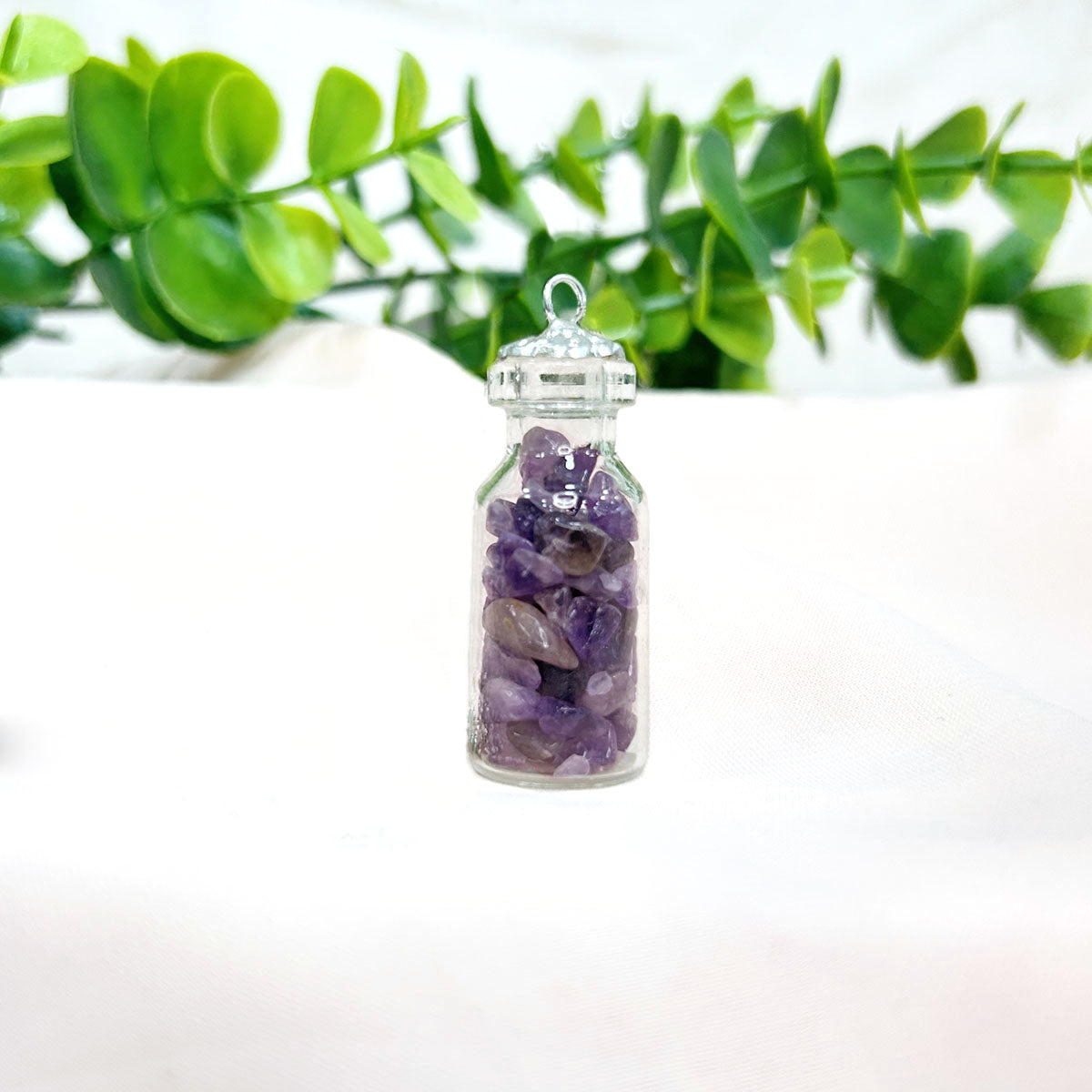 Amethyst Chips Bottle Pendant