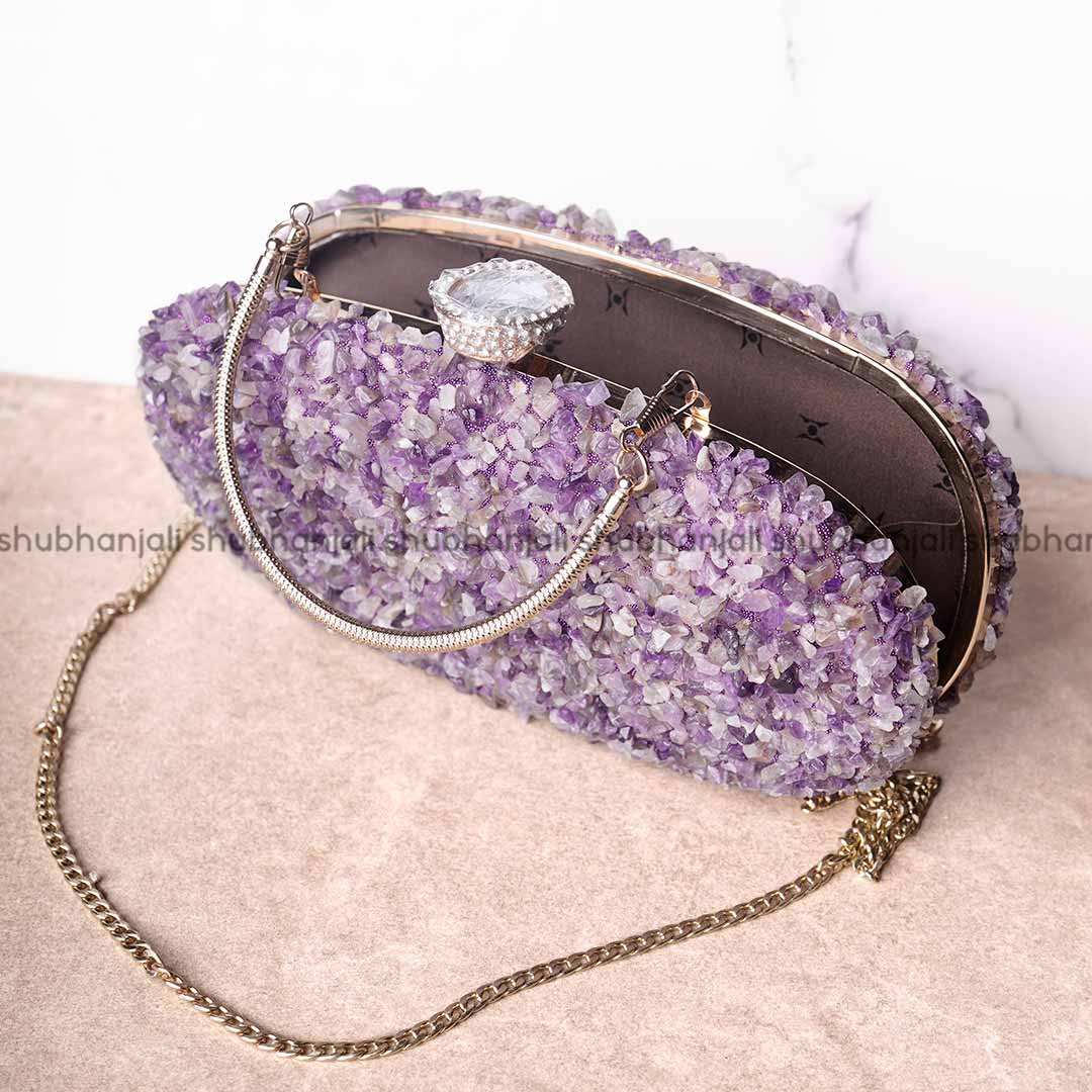 Amethyst Chips Purse