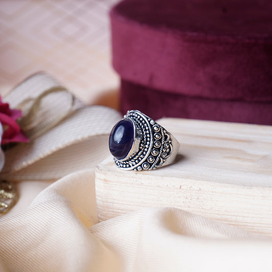 Amethyst Crystal Design Ring