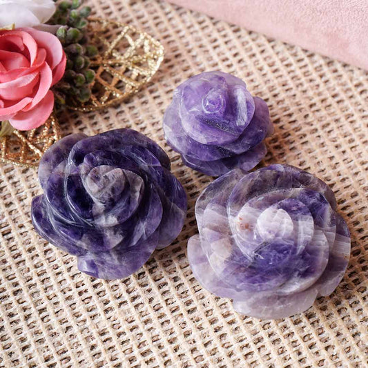 Amethyst Crystal Rose Flower