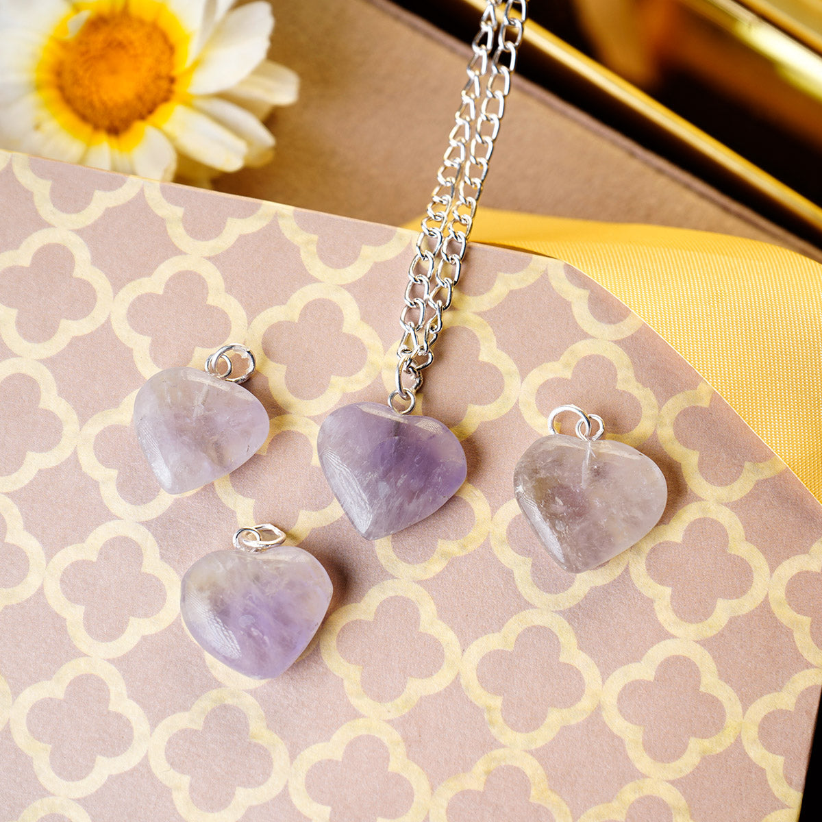 Amethyst Heart Pendant