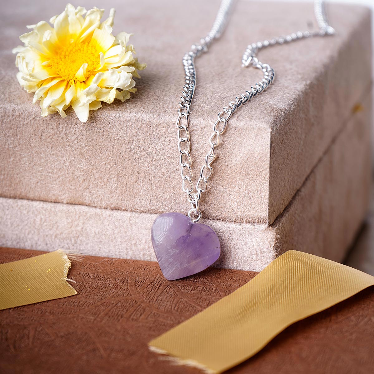 Amethyst Heart Pendant