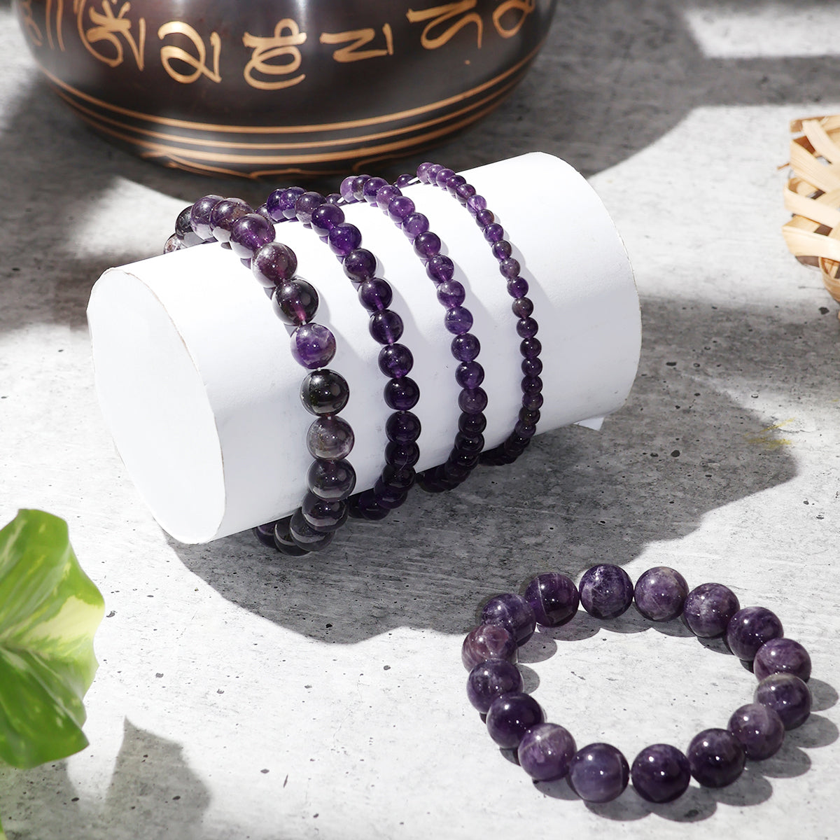 Amethyst Round Beads Bracelet