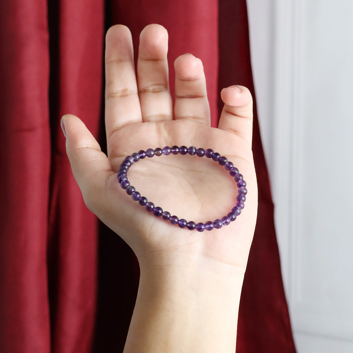 Amethyst Round Beads Bracelet