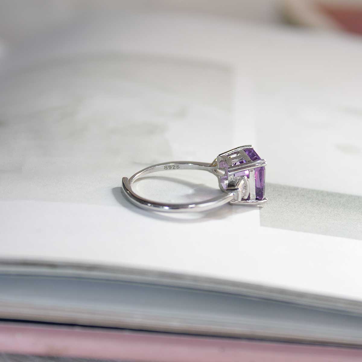 Amethyst Stone Silver Ring