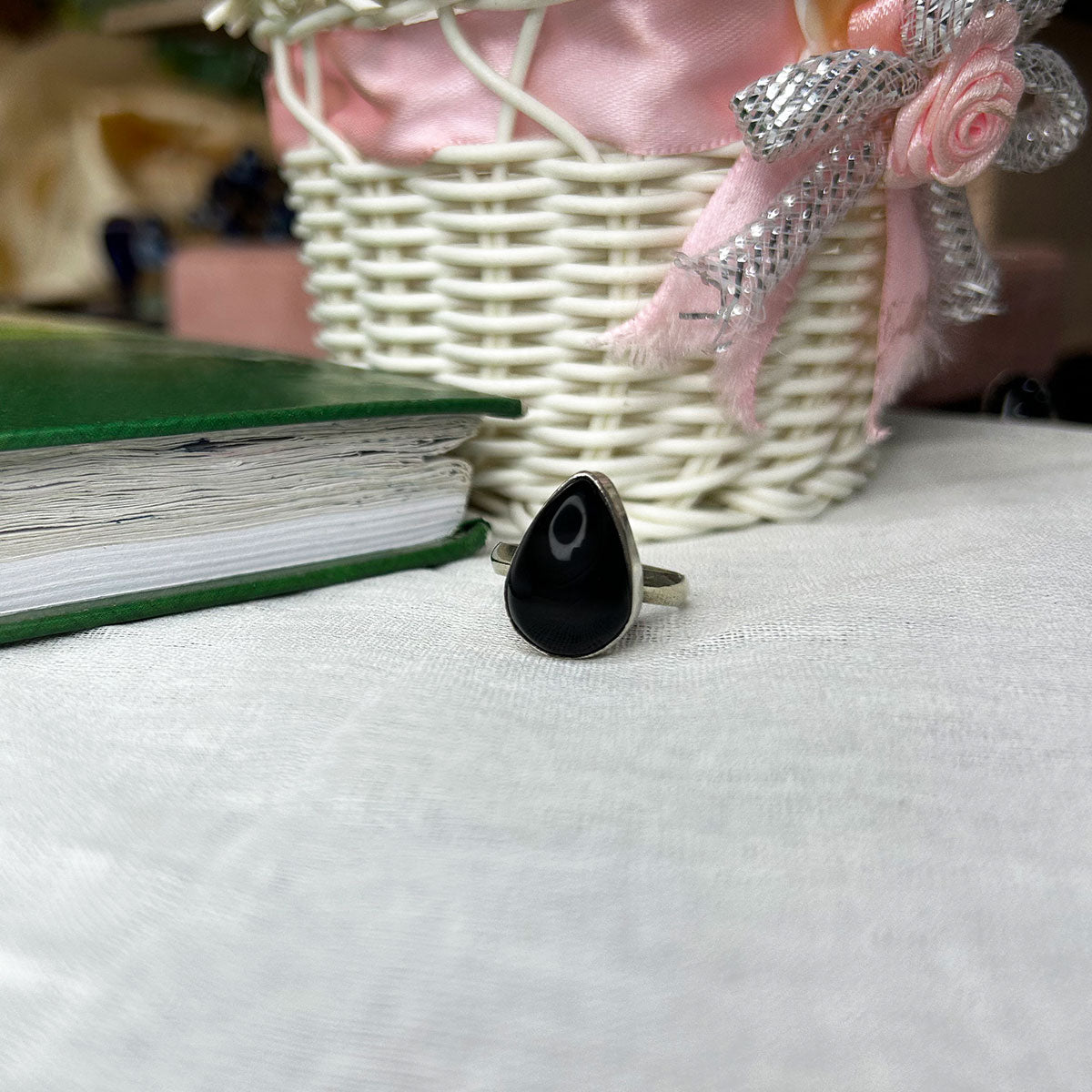 Black Onyx Stone Ring