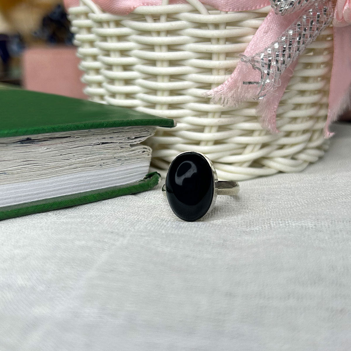 Black Onyx Stone Ring