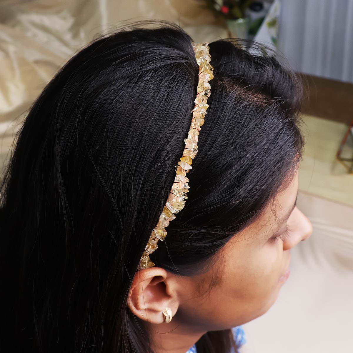 Crystal Chips Hair Hoop Elegant Women Headband