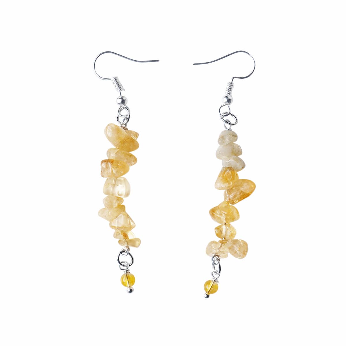 Citrine Chips Hook Earrings