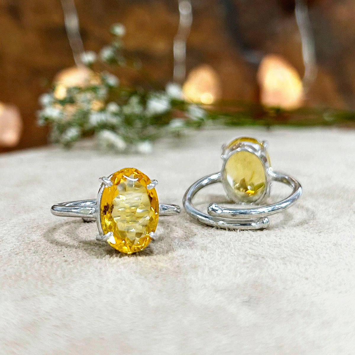 Citrine Faceted Cut Ring