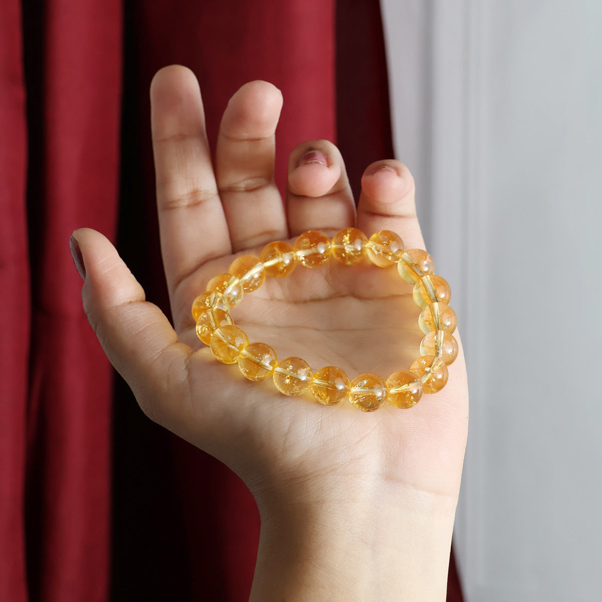 Citrine Round Beads  Bracelet