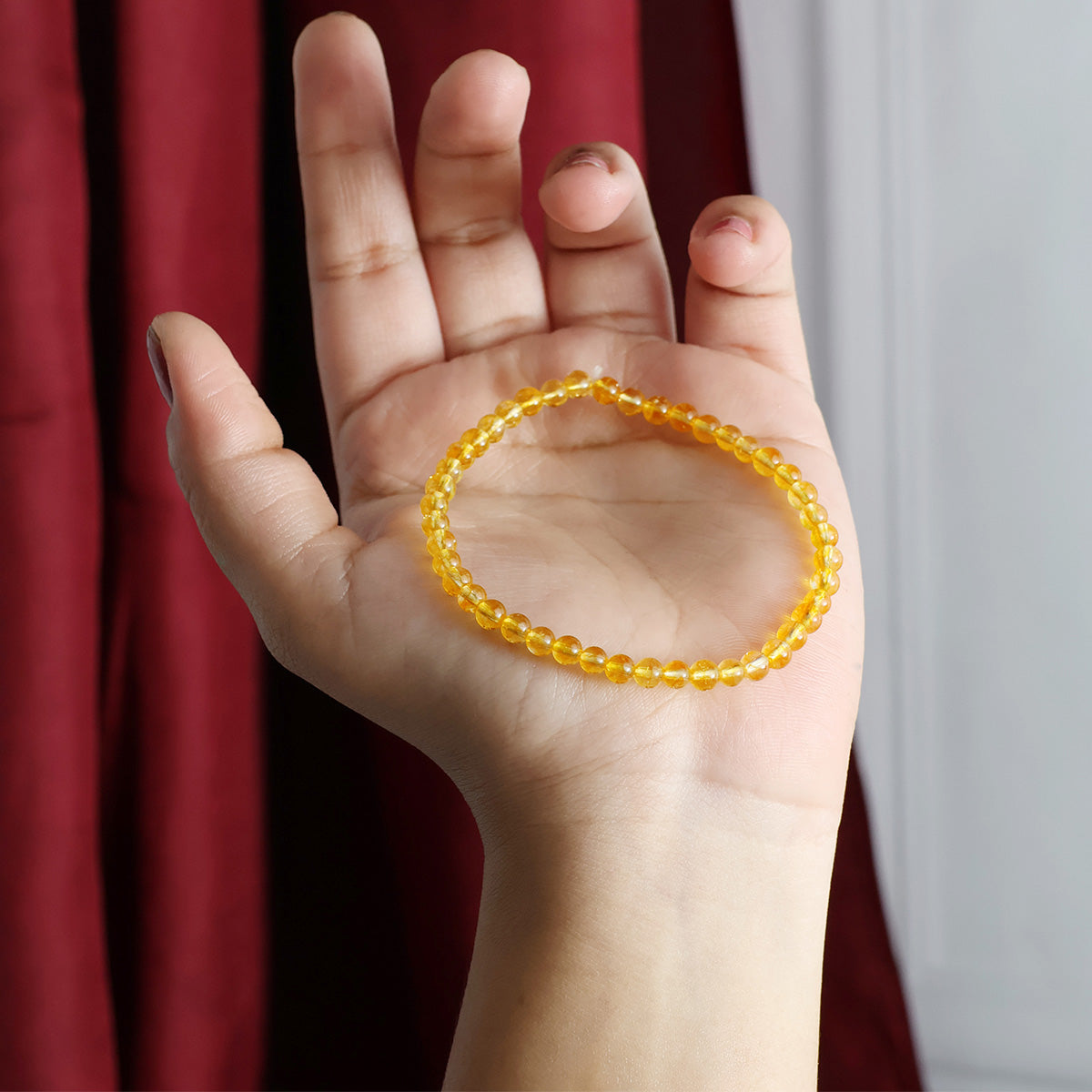 Citrine Round Beads  Bracelet