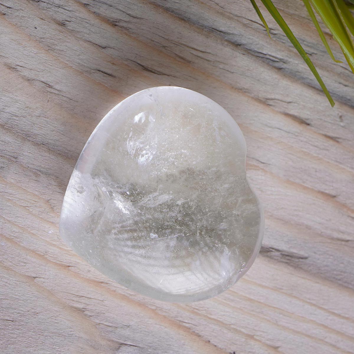 Clear Quartz Heart Stone