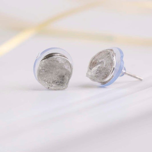 Clear Quartz Raw Studs Earrings