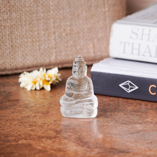 Clear Quartz Crystal Small Buddha